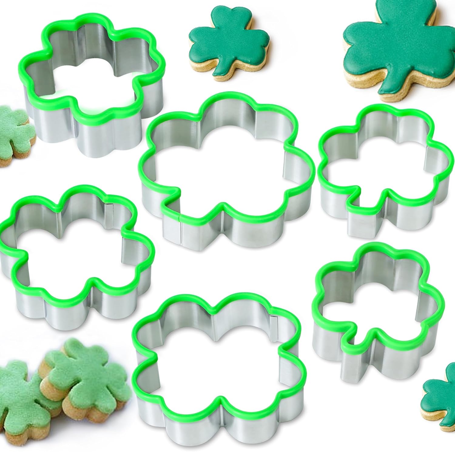 St Patricks Day Clover Cookie Cutter Set