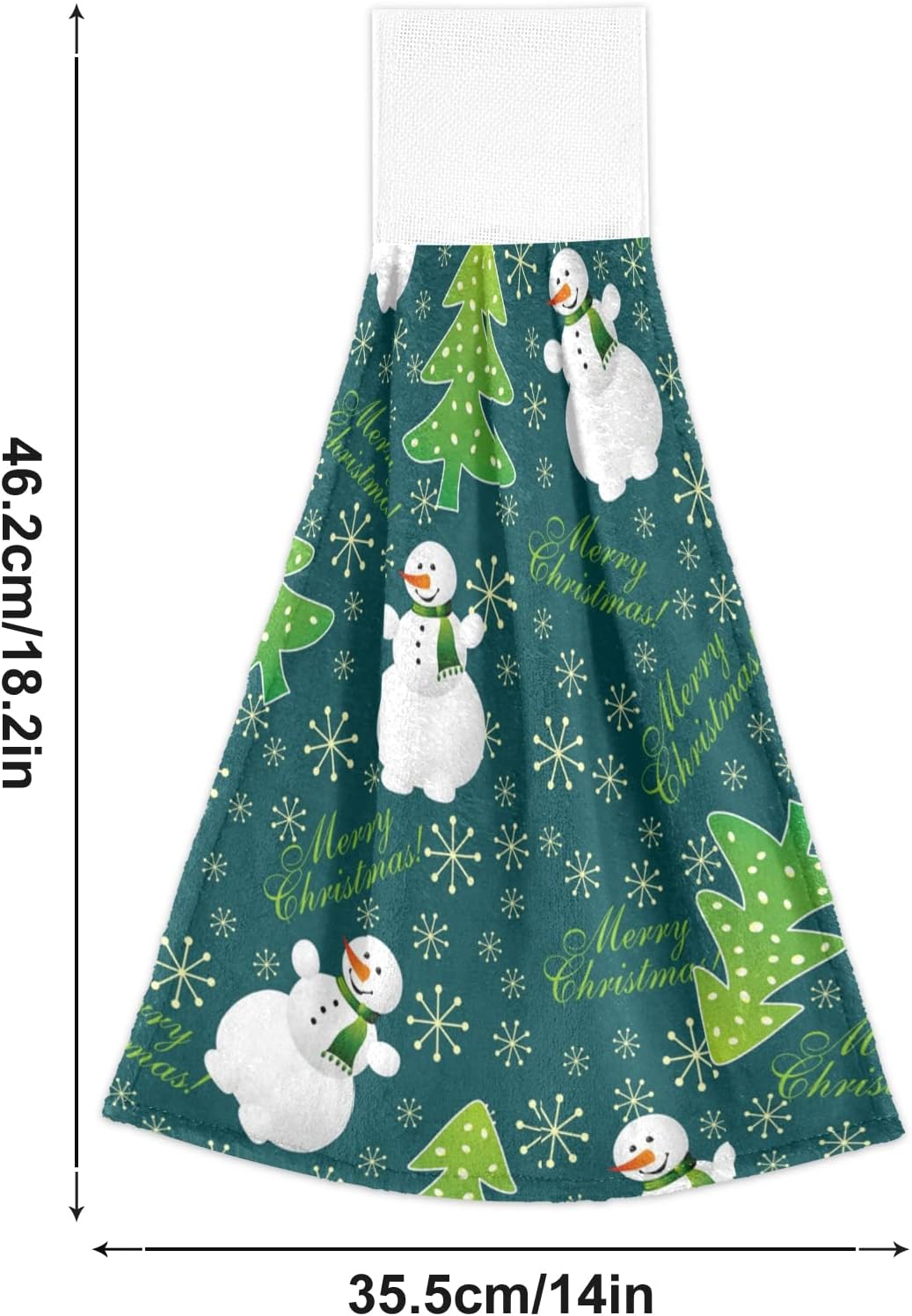 Vnurnrn Christmas Tree Snowman Dish Towels Set 2 Pcs