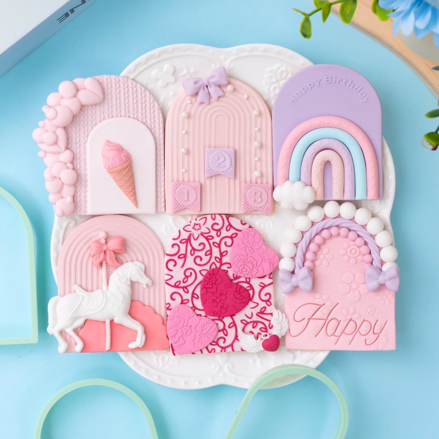 KALAIEN 8-Piece Arch Cookie Cutter Set