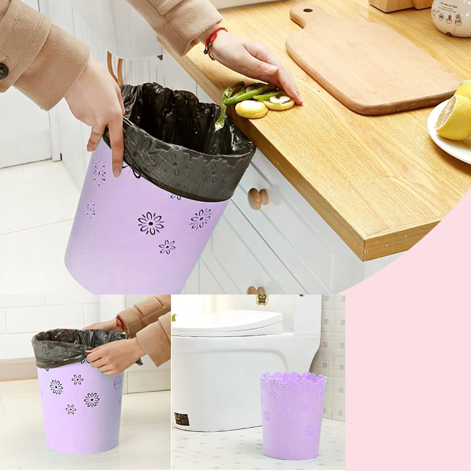 63 Inch Compact Wastebasket for Small Spaces