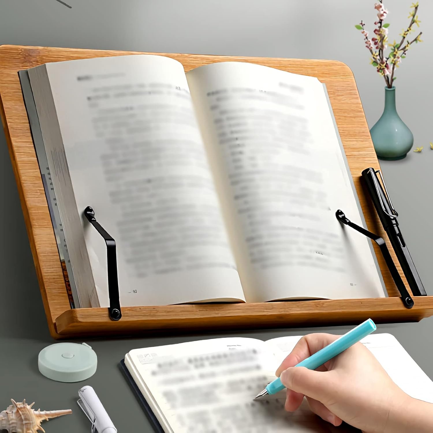 Yuidaaavzz Foldable Cookbook Stand for Home Office Kitchen