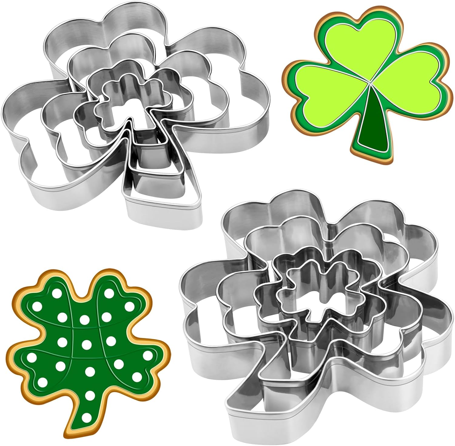YXCLIFE 8PCS St Patricks Day Cookie Cutters Set