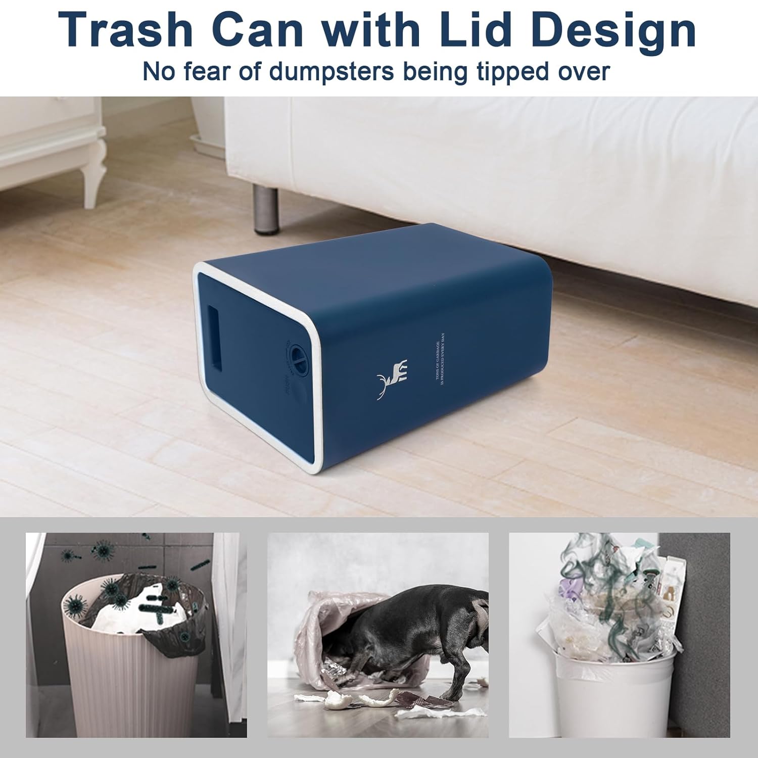 XPIY 2 Pack 4 Gallon Kitchen Trash Cans with Press Top Lid