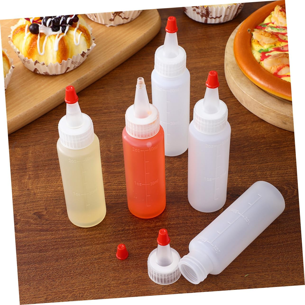 Zerodeko 15pcs Mini Condiment Bottles