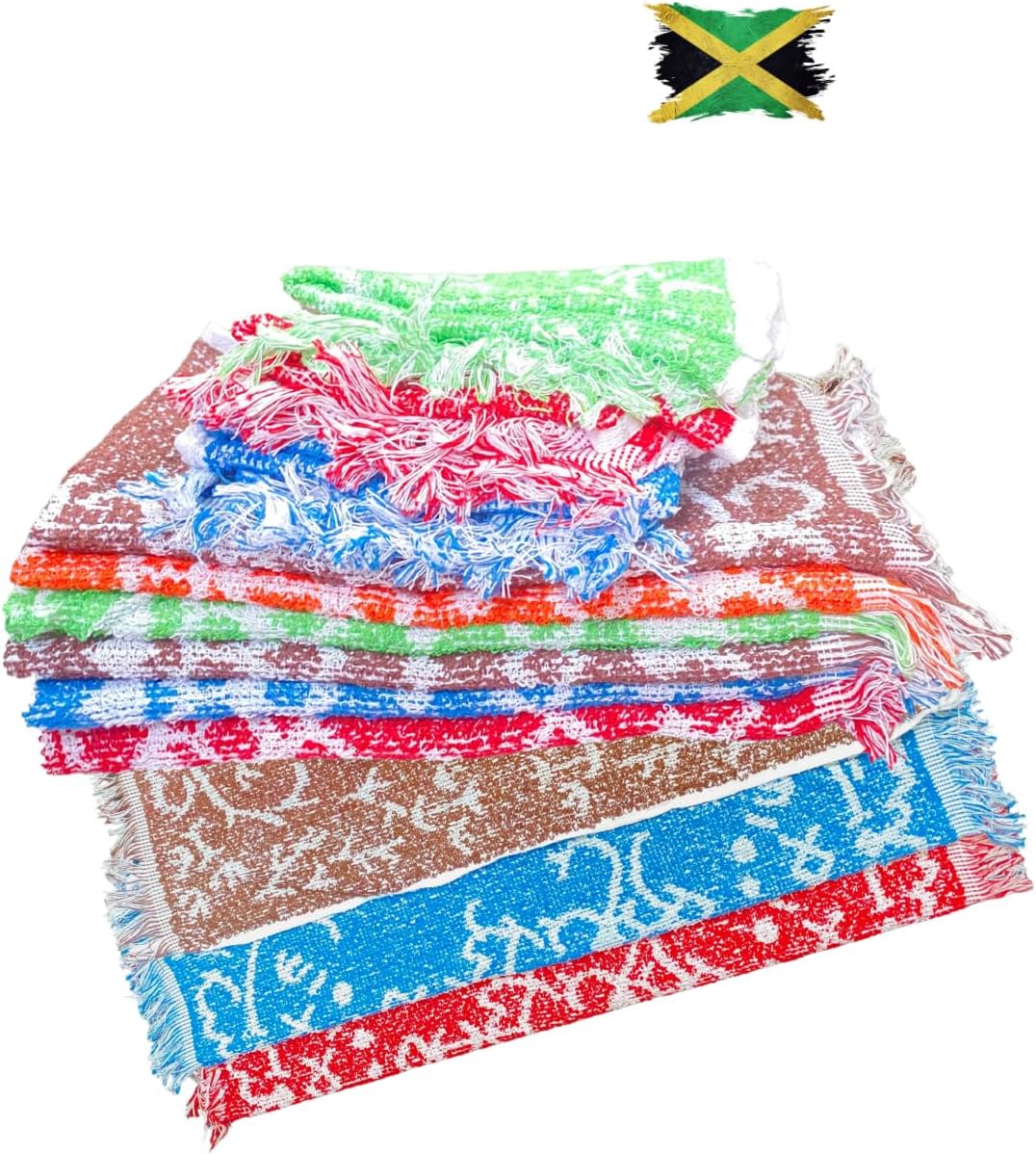 6 Piece Multi-Color Cotton Dish Towel Set