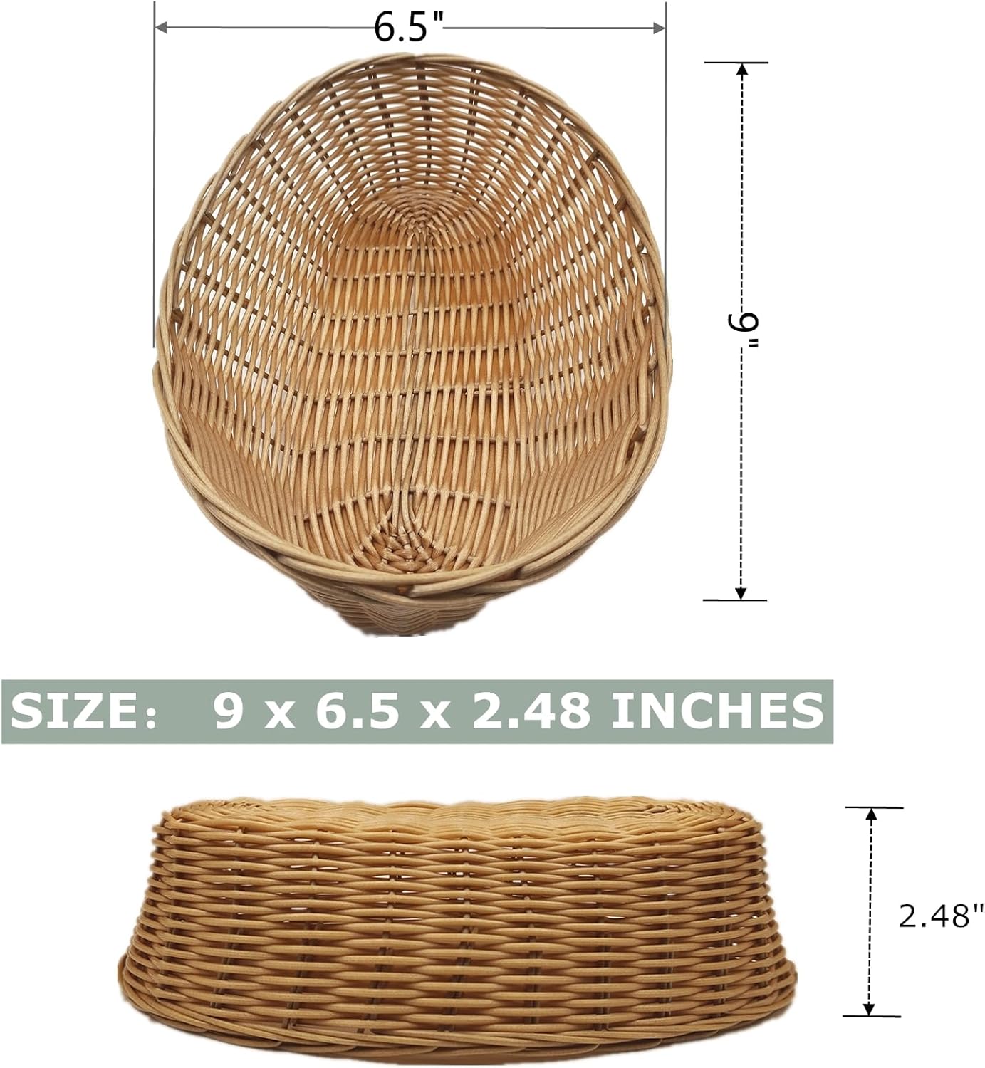 16 Pack Plastic Oval Gift Baskets for Parties and Events