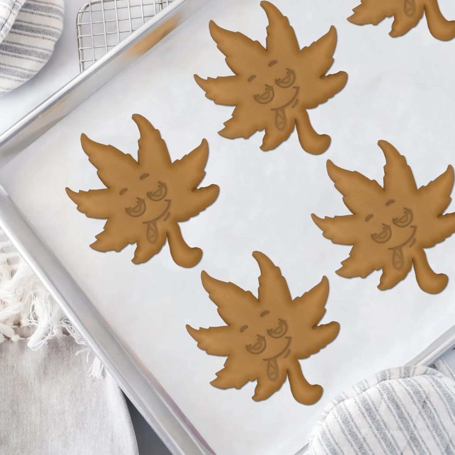 Moose Goods Marijuana Cookie Cutters Set Of 3 Hemp Weed Shaped