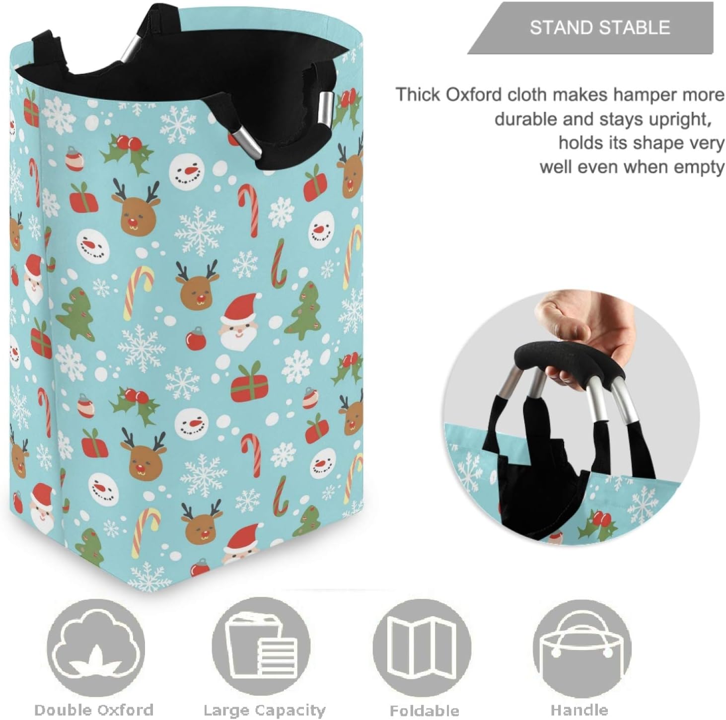 visesunny Foldable Laundry Basket with Handle