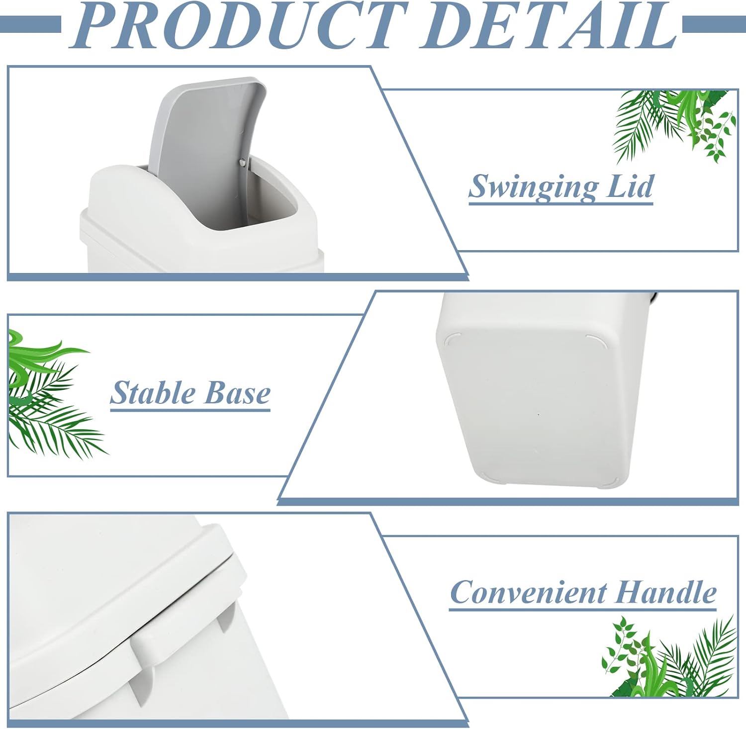 Sumind 2 Pcs Bathroom Trash Can with Swing Lid 1