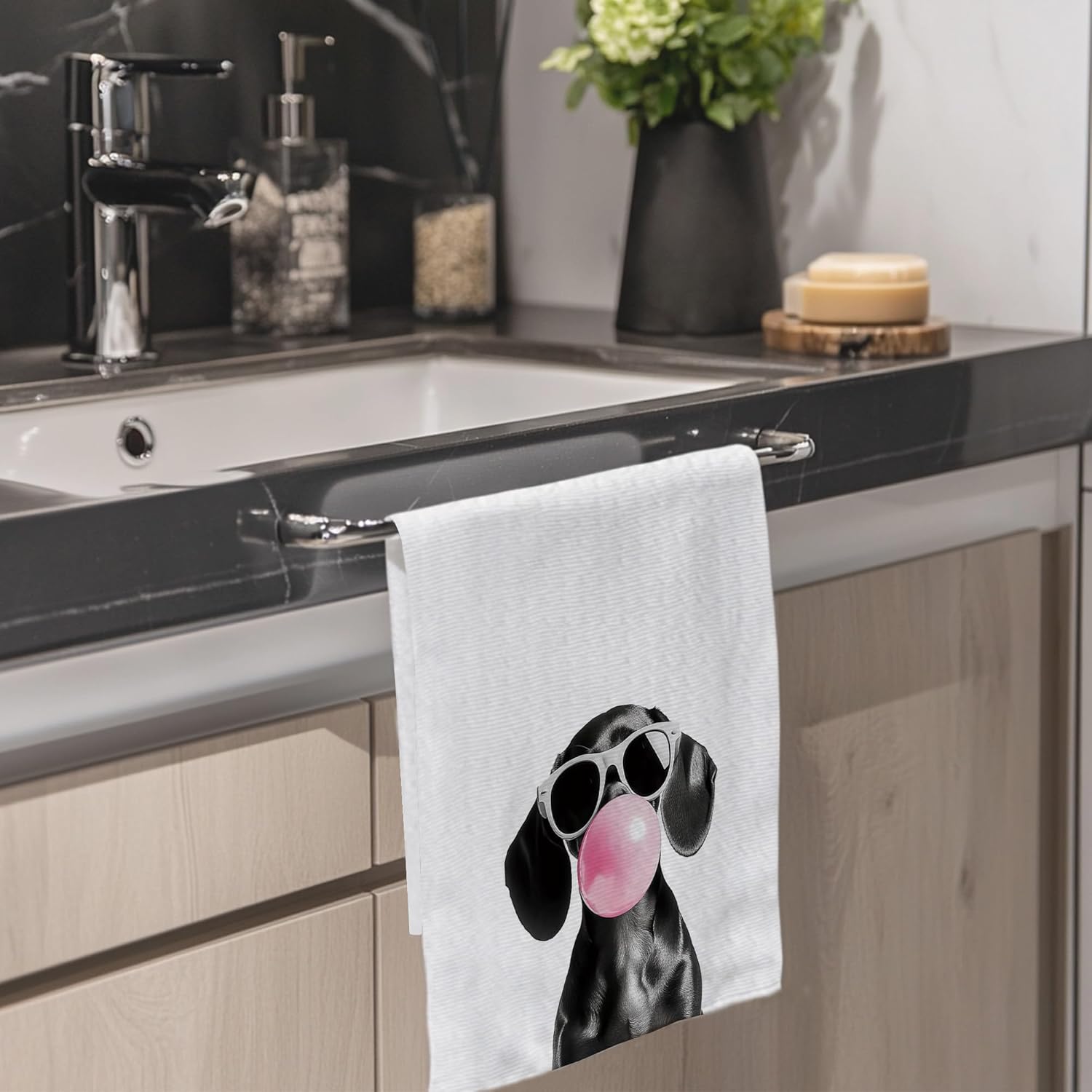 Funny Dachshund Hand Towels 16x24 Inch 1