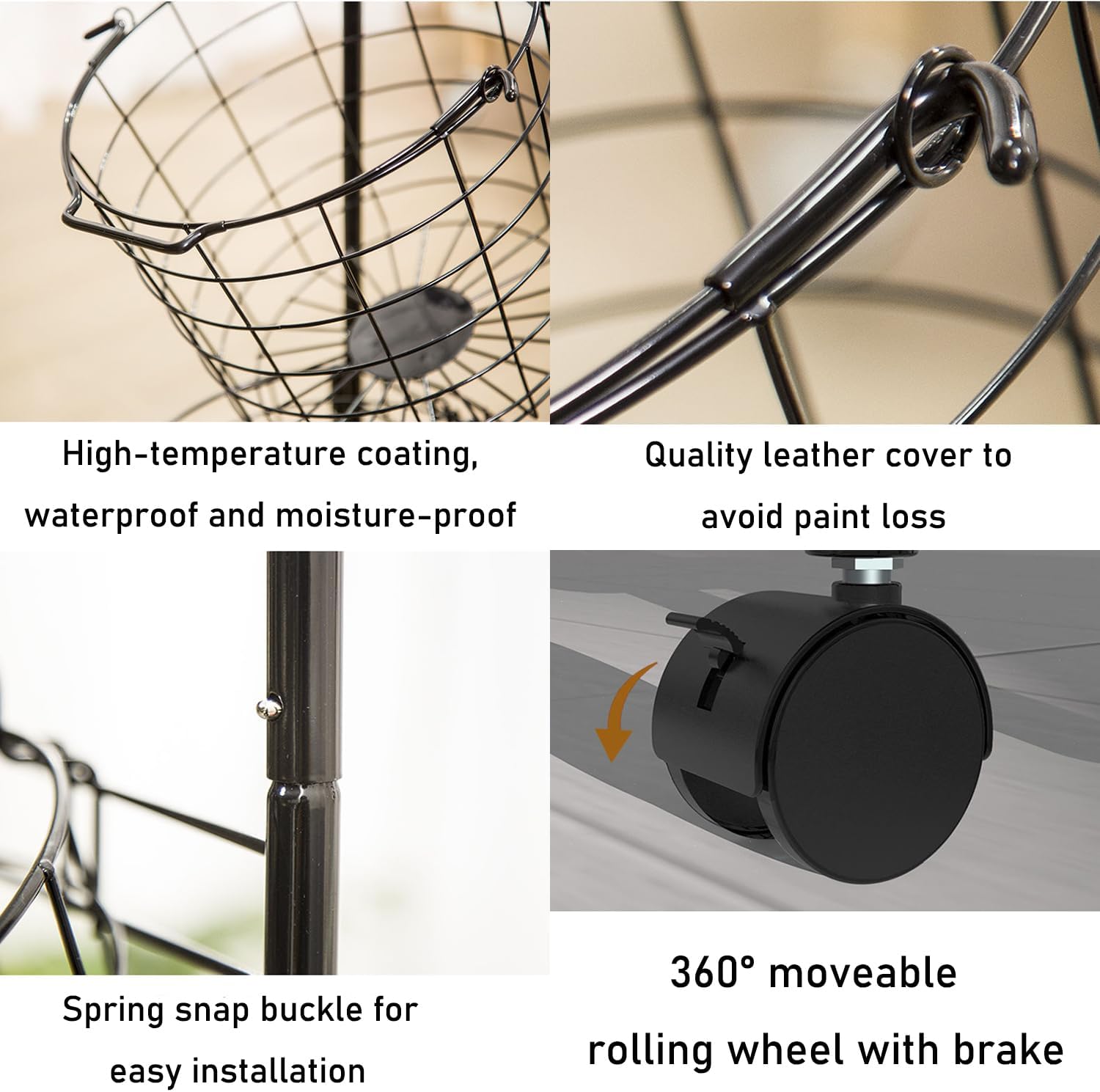 MYOYAY 3-Tier Laundry Cart on Wheels