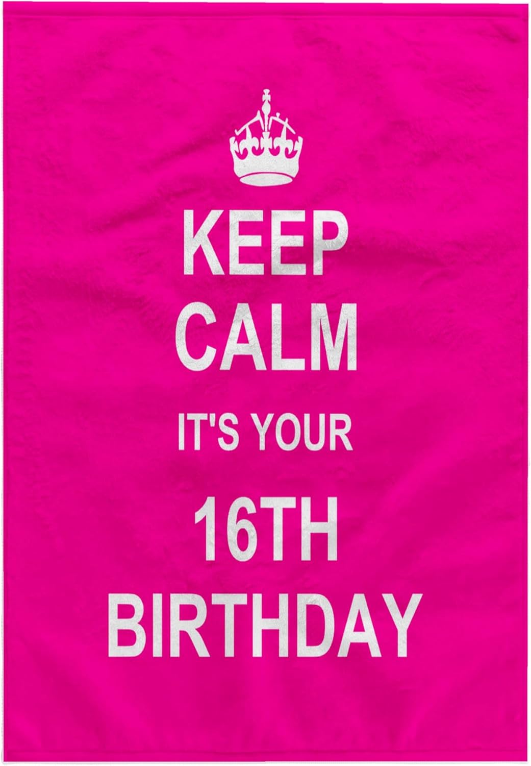 3D Rose 16th Birthday Hot Pink 15x22 Inch Towel