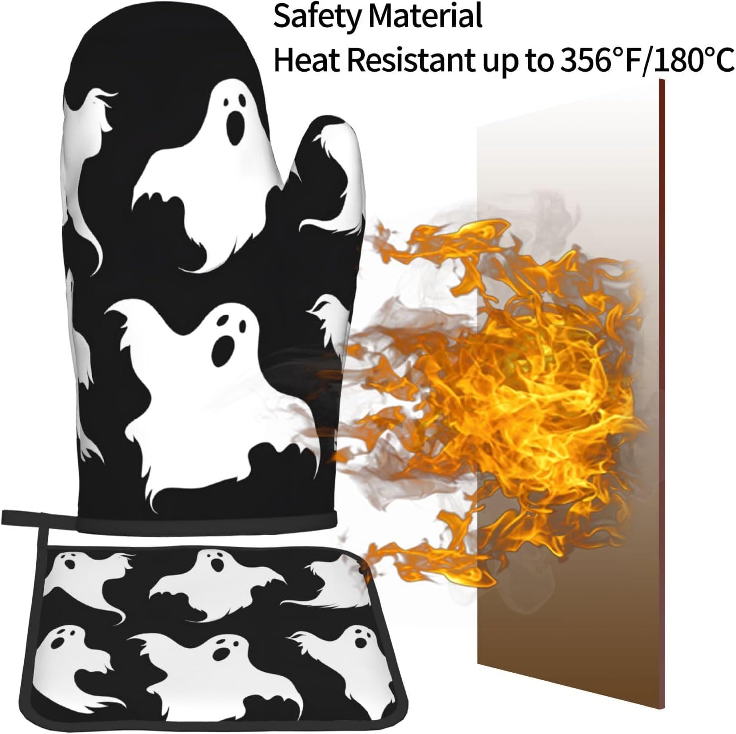 DCEHGEW Halloween Goth Oven Mitts Pot Holders Set