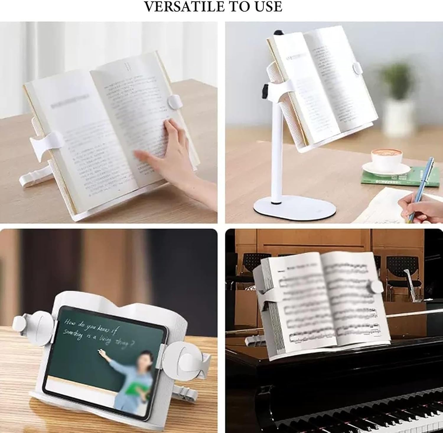 Yuidaaavzz Book Stand with USB Light Adjustable for Reading Writing