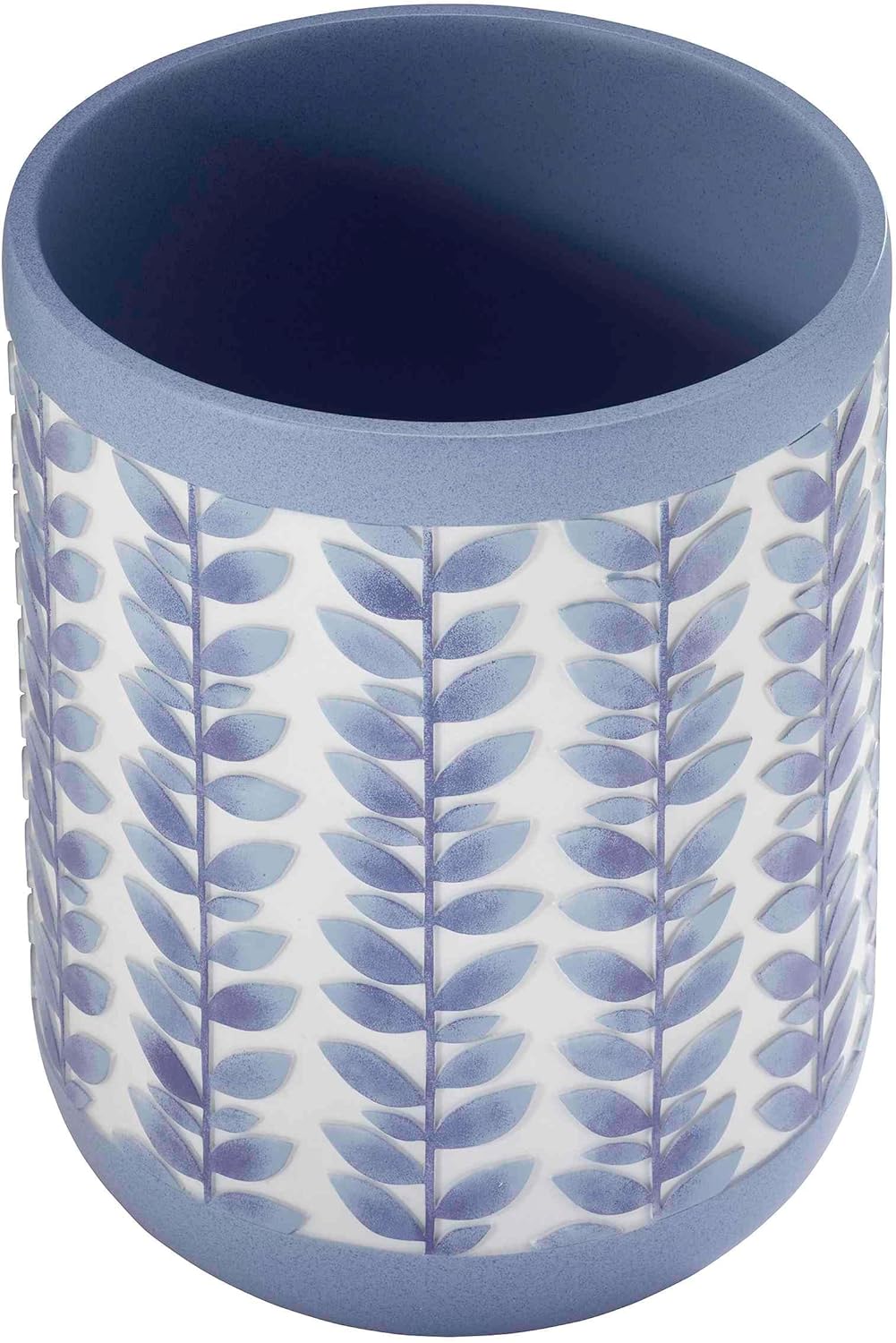 Avanti Linens Wastebasket with Resin Accessories Blue