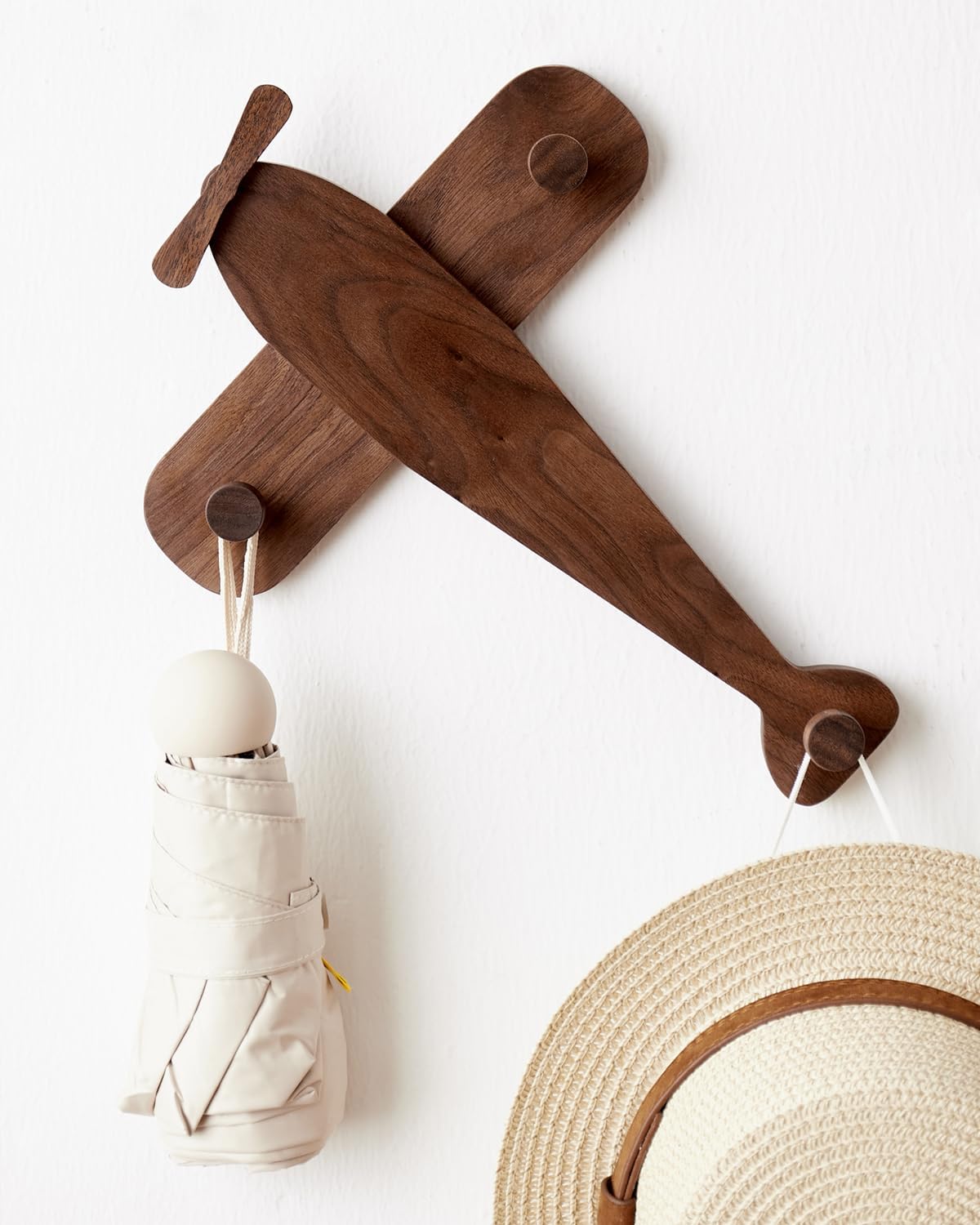 Vinoil Kids Coat Rack Wall Mount Airplane Shape