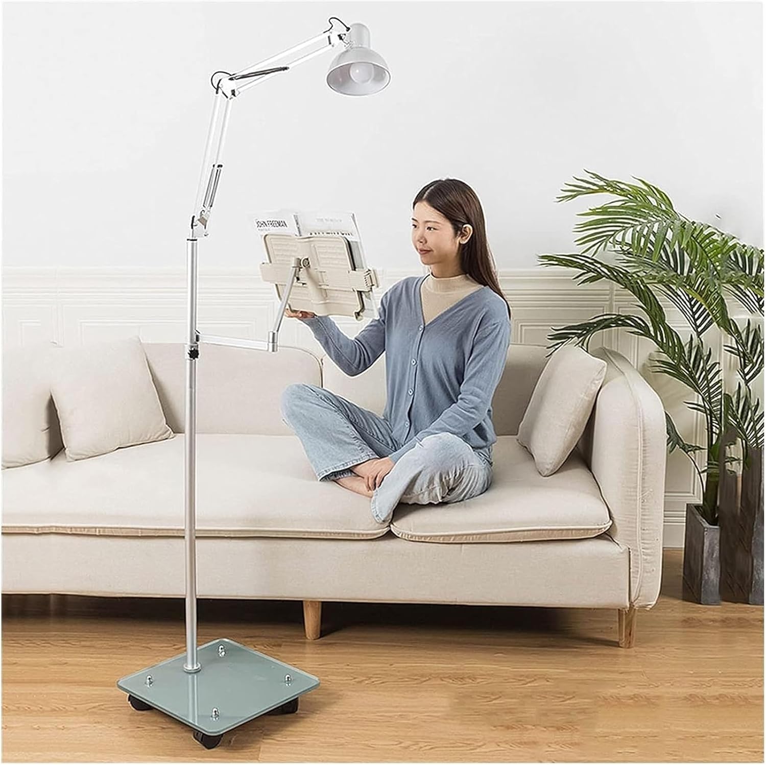 Adjustable Floor Bookstand with 360 Rotation
