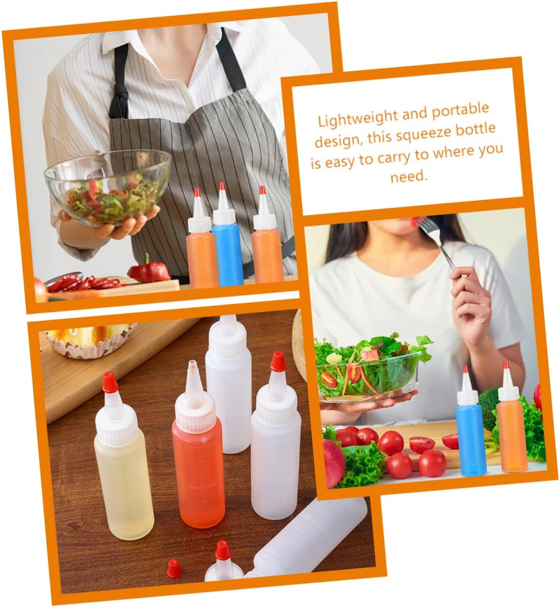 Zerodeko 15pcs Mini Condiment Bottles