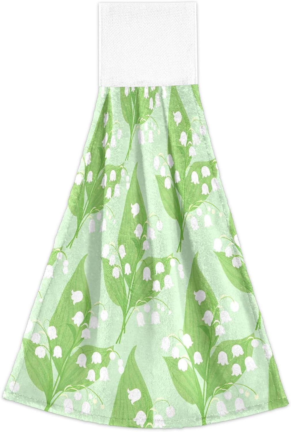 RPLIFE Lily of Valley Green Dish Towel Set of 2