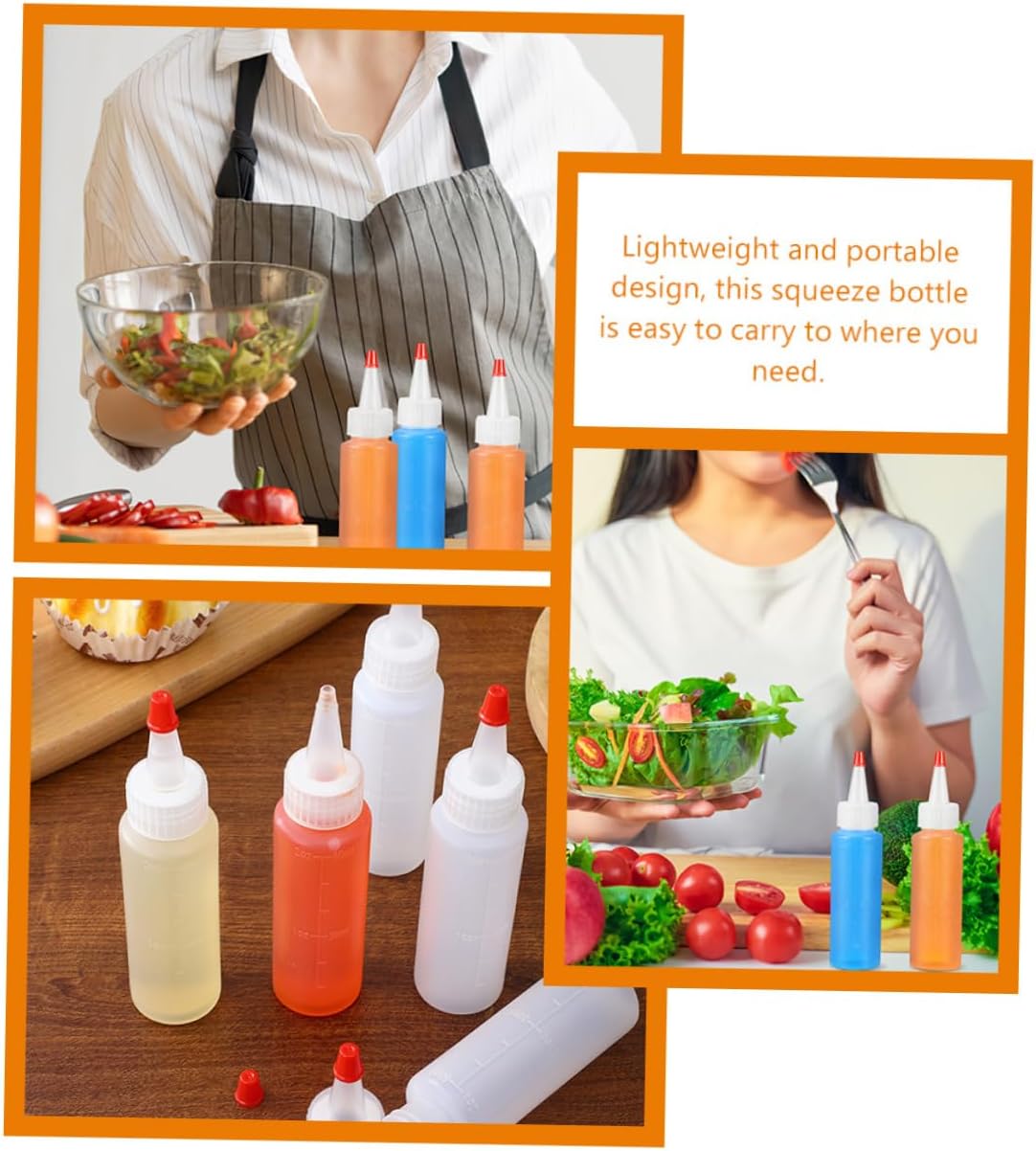 STOBAZA 15 Piece Mini Condiment Squeeze Bottles Set