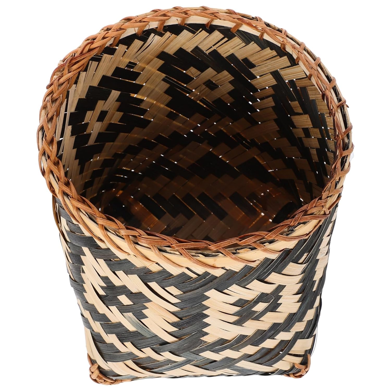 MAGICLULU 8 Inch Bamboo Wicker Trash Can Boho Decor