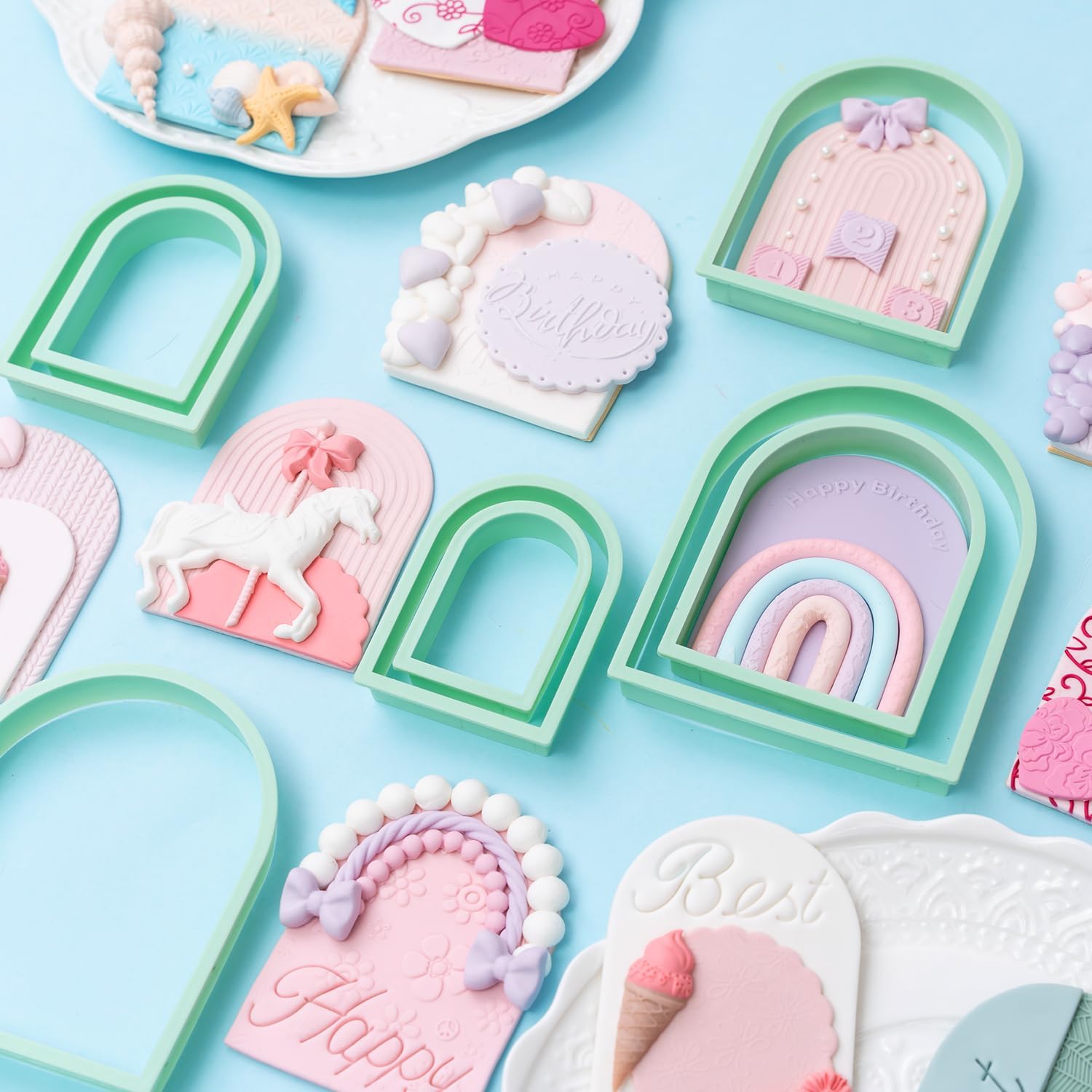 KALAIEN 8-Piece Arch Cookie Cutter Set