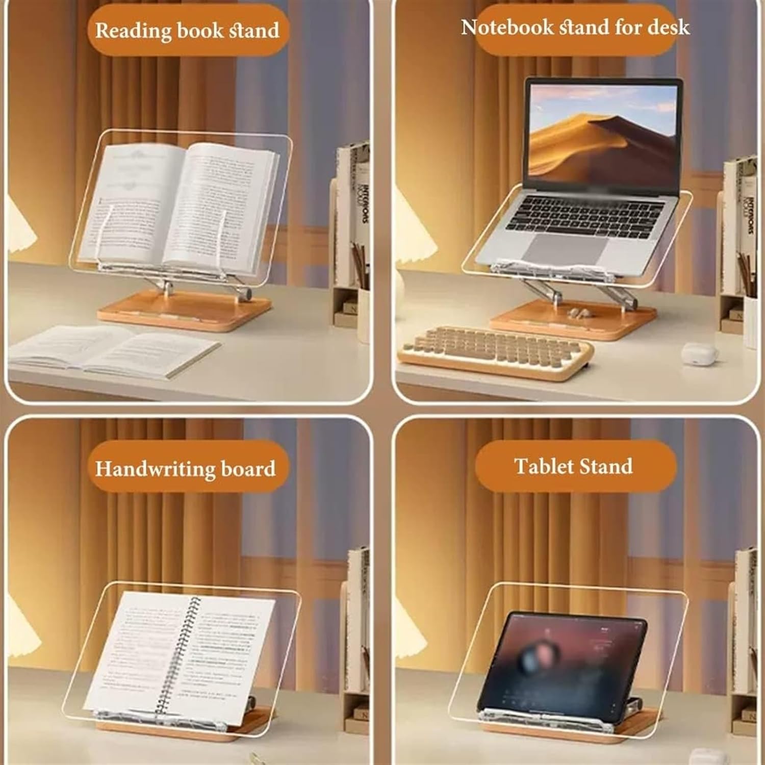 Yuidaaavzz Multi-Function Book Stand for Reading and Cooking