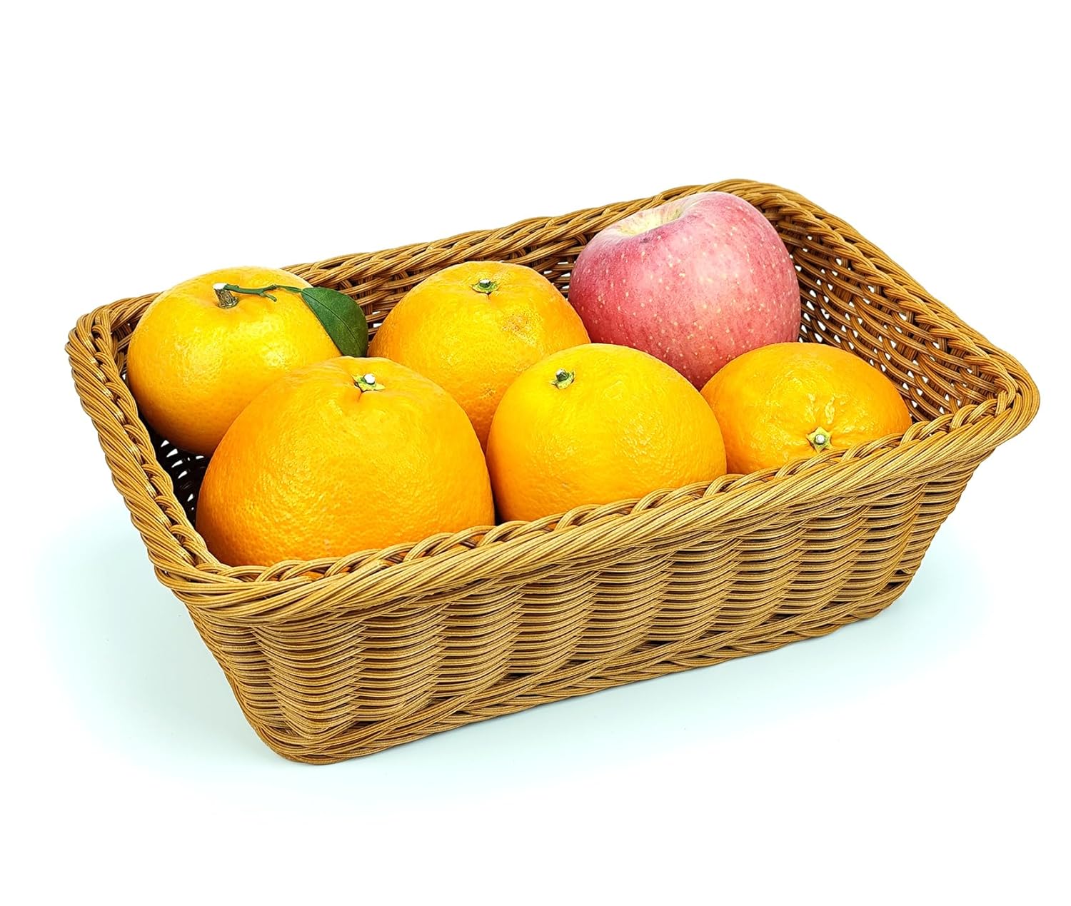 Teng Lang 12 Poly Wicker Bread Baskets with Design