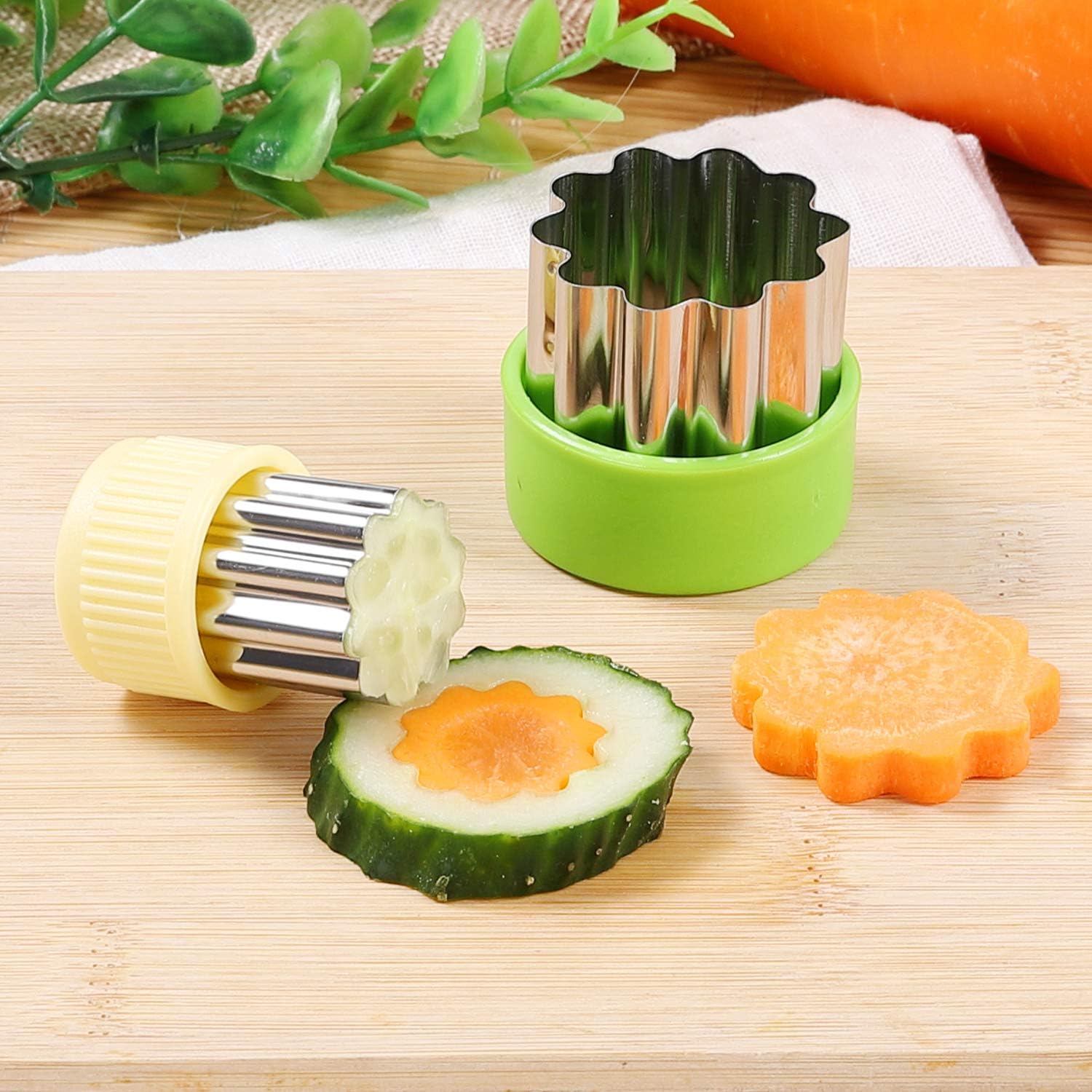 12 Piece Mini Cookie Cutters with Vegetable Cutter Shapes Set