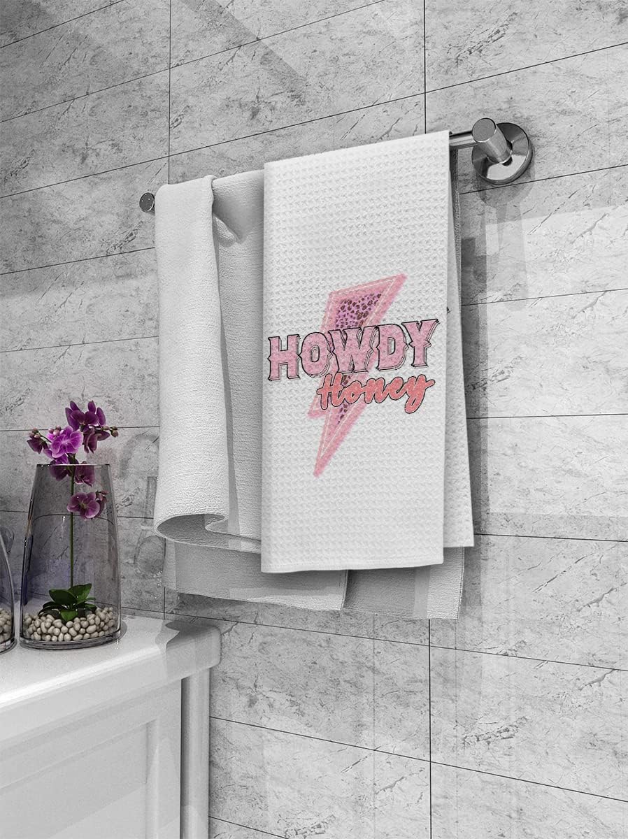 Dibor Retro Western Leopard Lightning Bolt Dish Towel Set