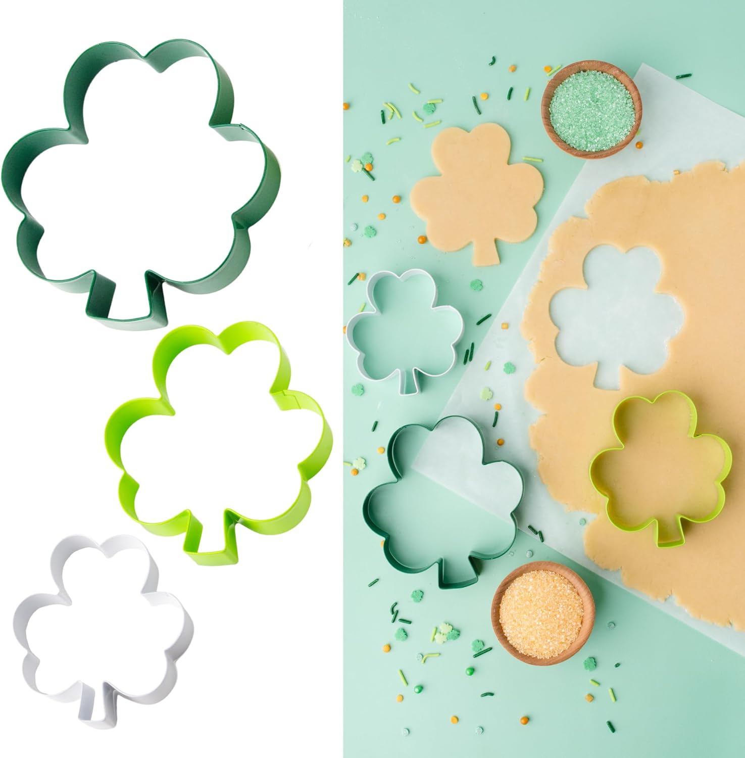 Cookie Cutter Kingdom Shamrock 3 Pack Stainless Steel