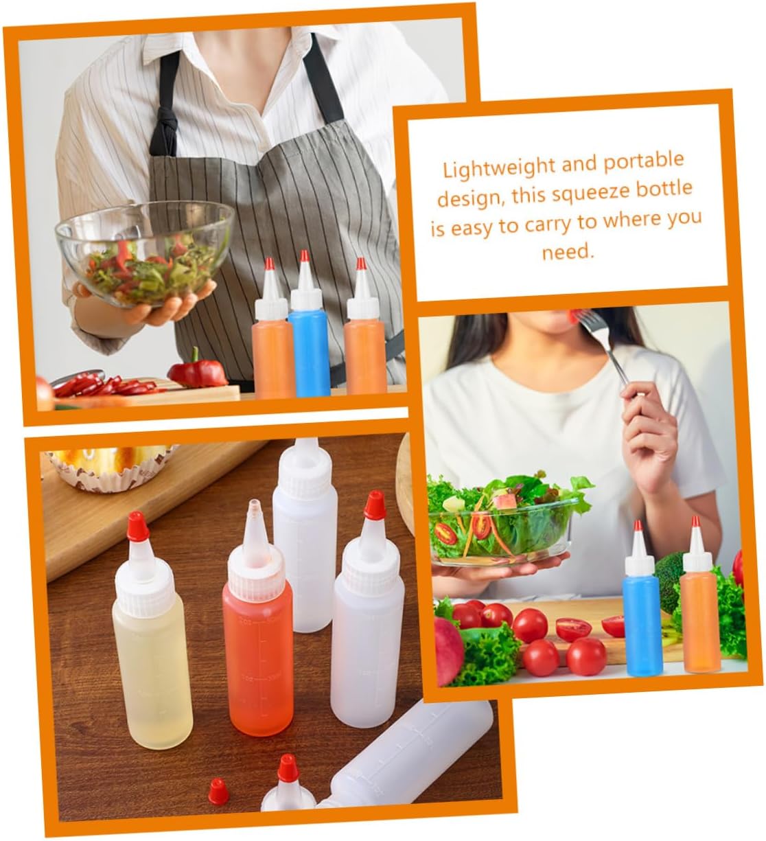 Garneck 15PCS Condiment Bottles Set