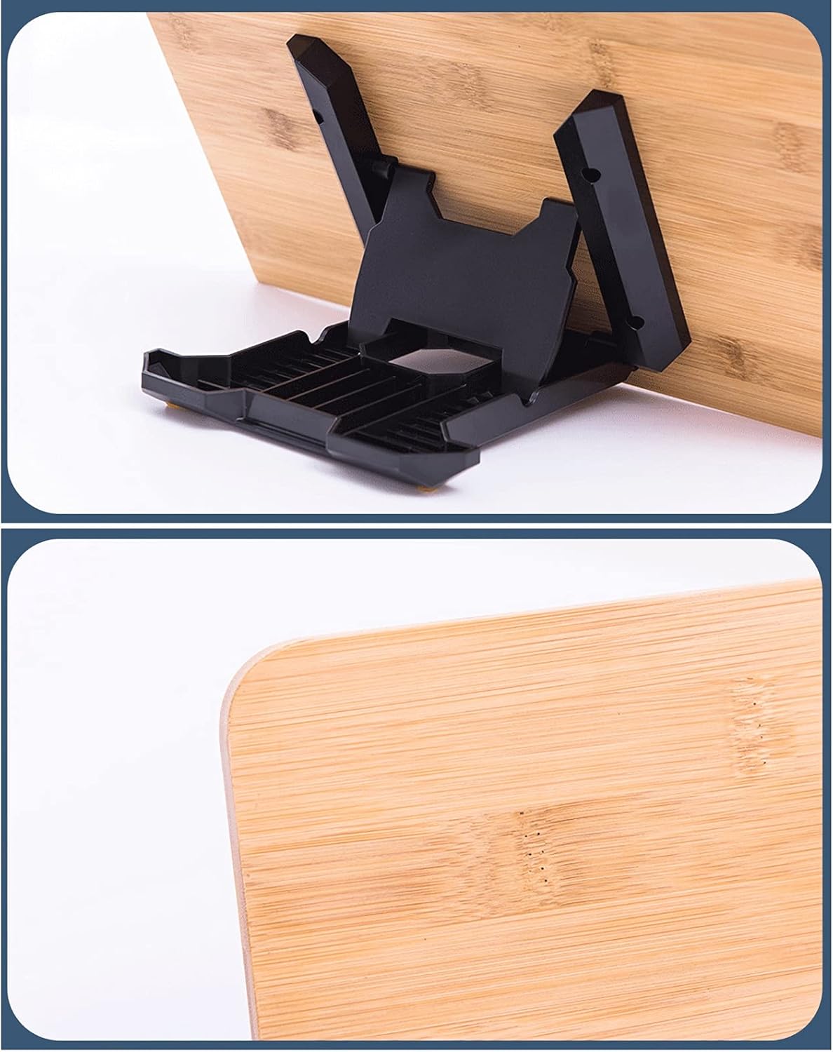Yuidaaavzz Adjustable Book Stand for Kitchen and Office