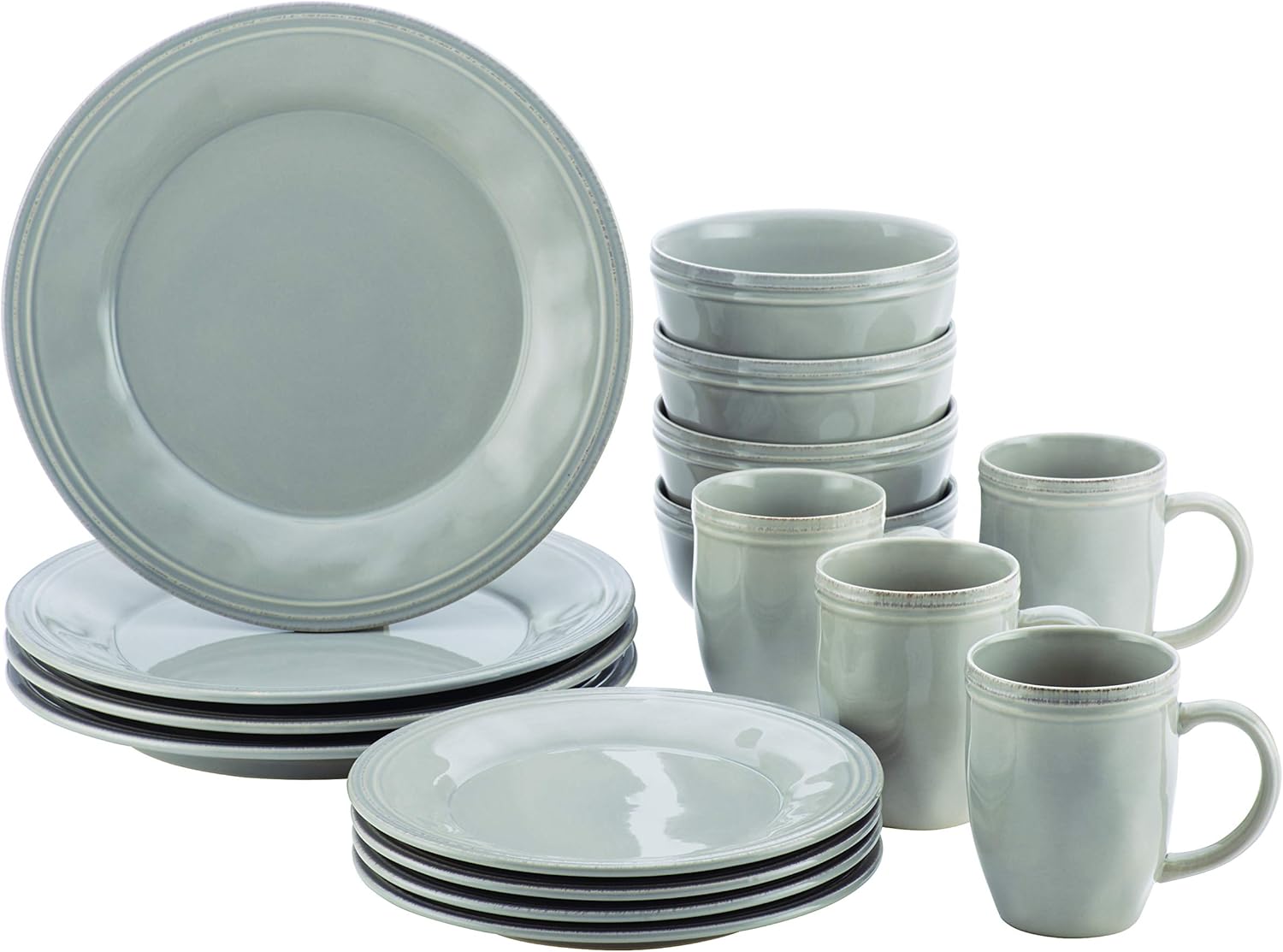 Rachael Ray Cucina Dinnerware Set Sea Salt Grey