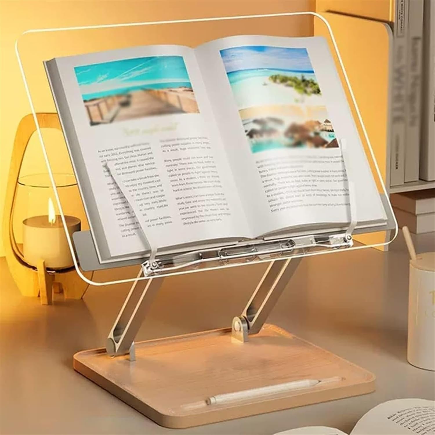 Yuidaaavzz Multi-Function Book Stand for Reading and Cooking