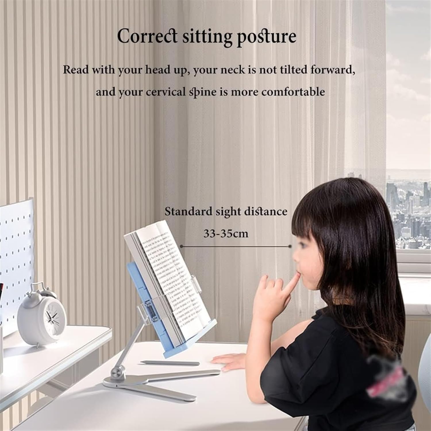 Yuidaaavzz Book Stand for Reading Adjustable Height