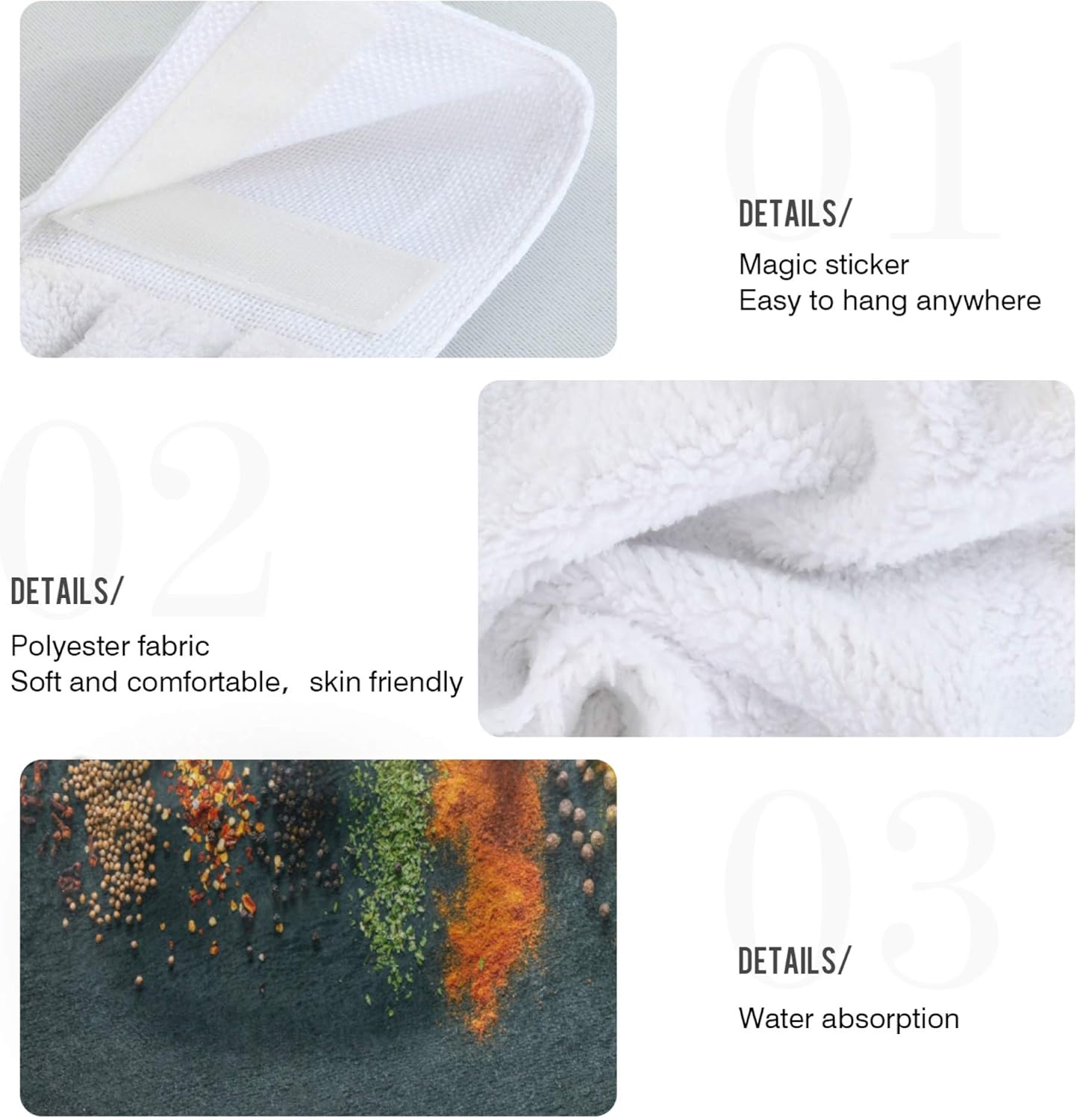 Aslsiy Retro Design Kitchen Towels Set of 2