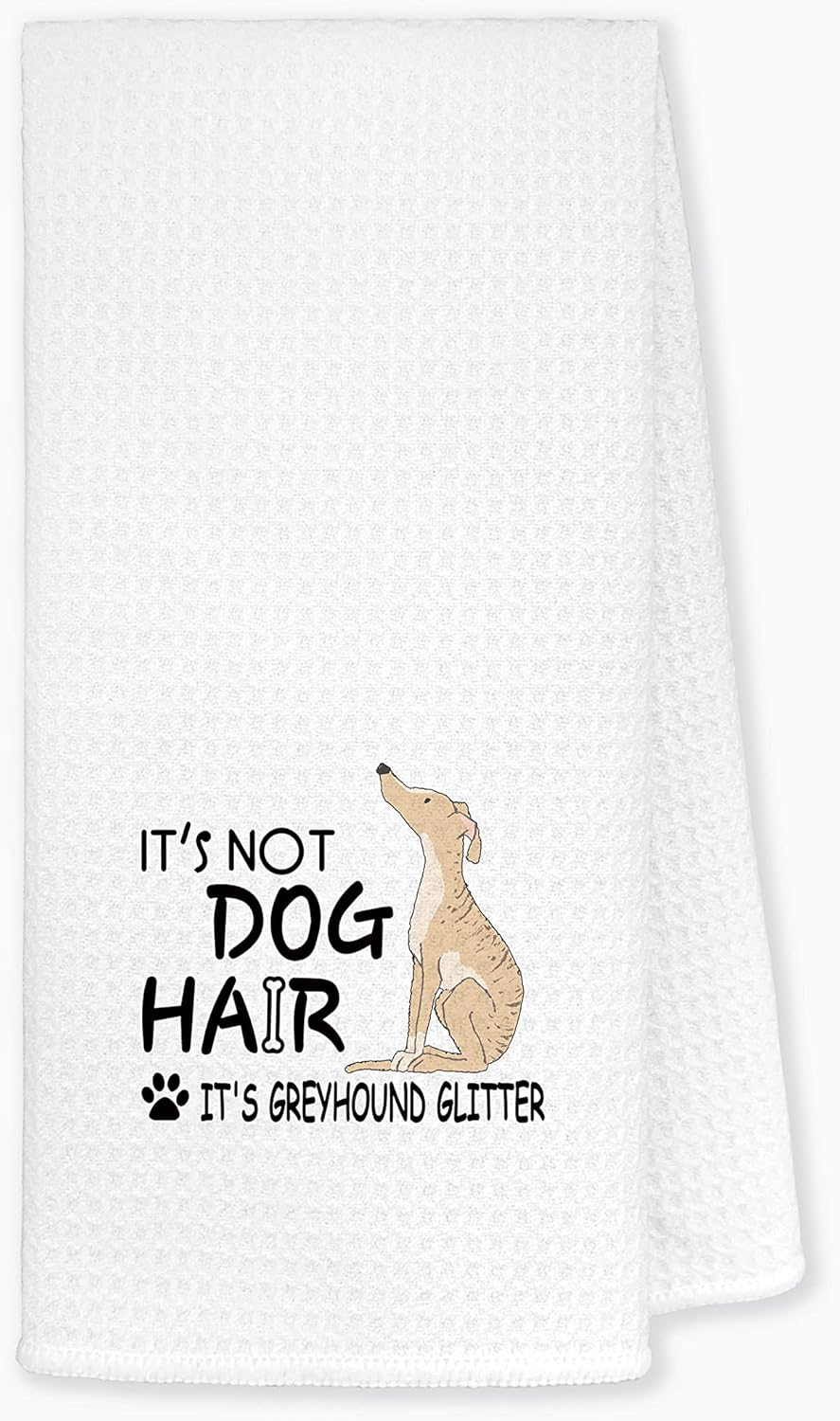 Funny Greyhound Glitter Dish Towels 24x16 Inches