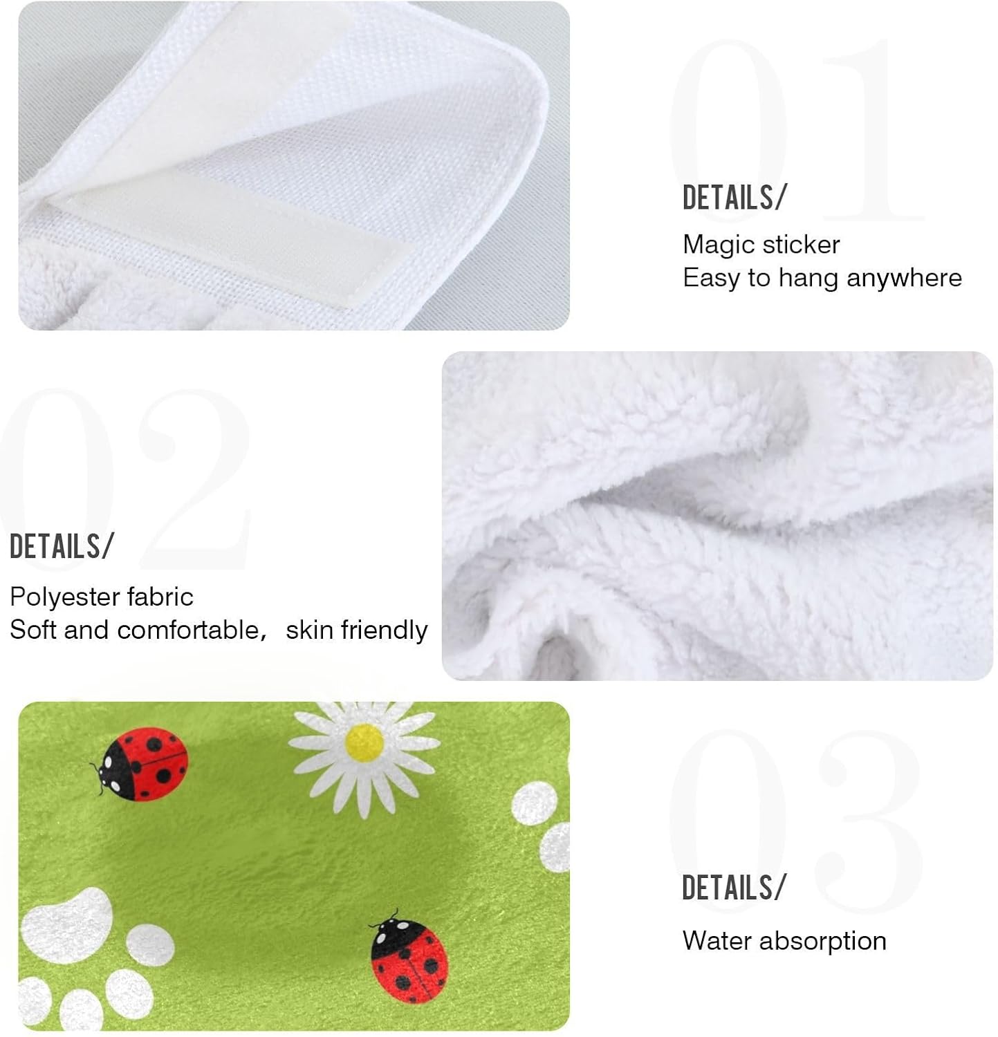 OTVEE Paws and Ladybirds Kitchen Towels 2 Piece