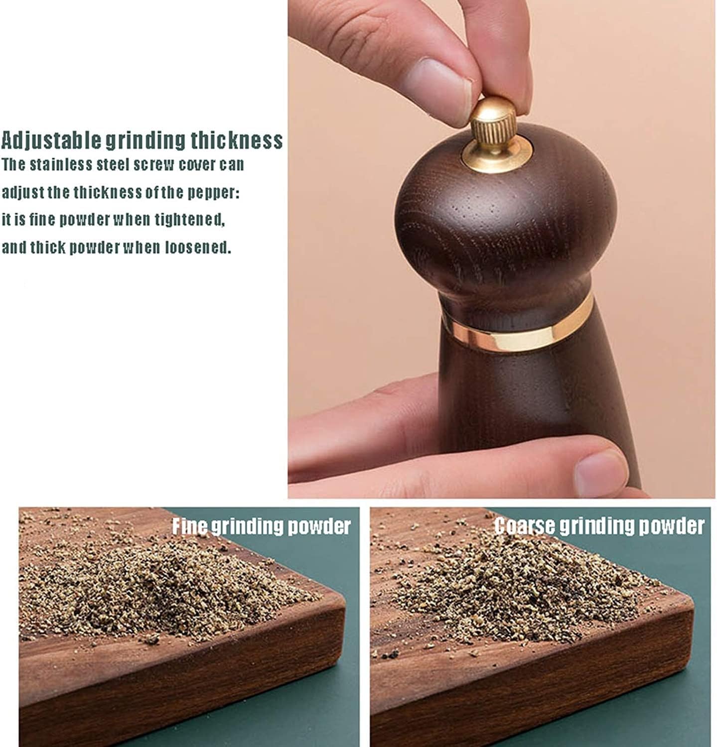 SEFAX 2-Piece Salt Pepper Grinder Set