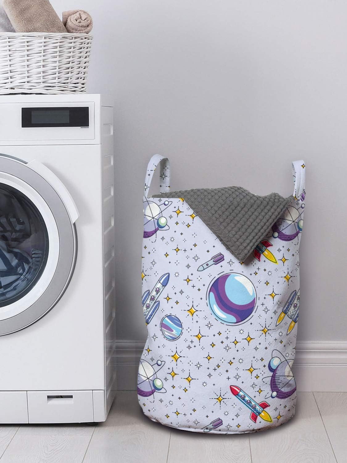 Ambesonne Outer Space Laundry Bag with Handles