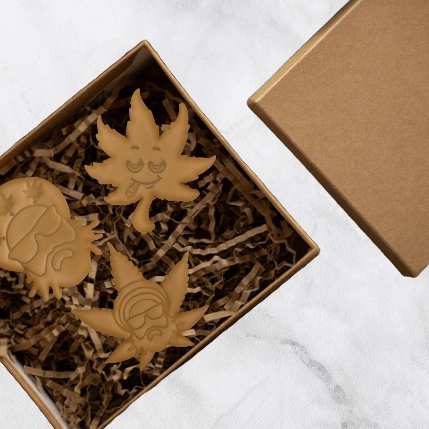Moose Goods Marijuana Cookie Cutters Set Of 3 Hemp Weed Shaped