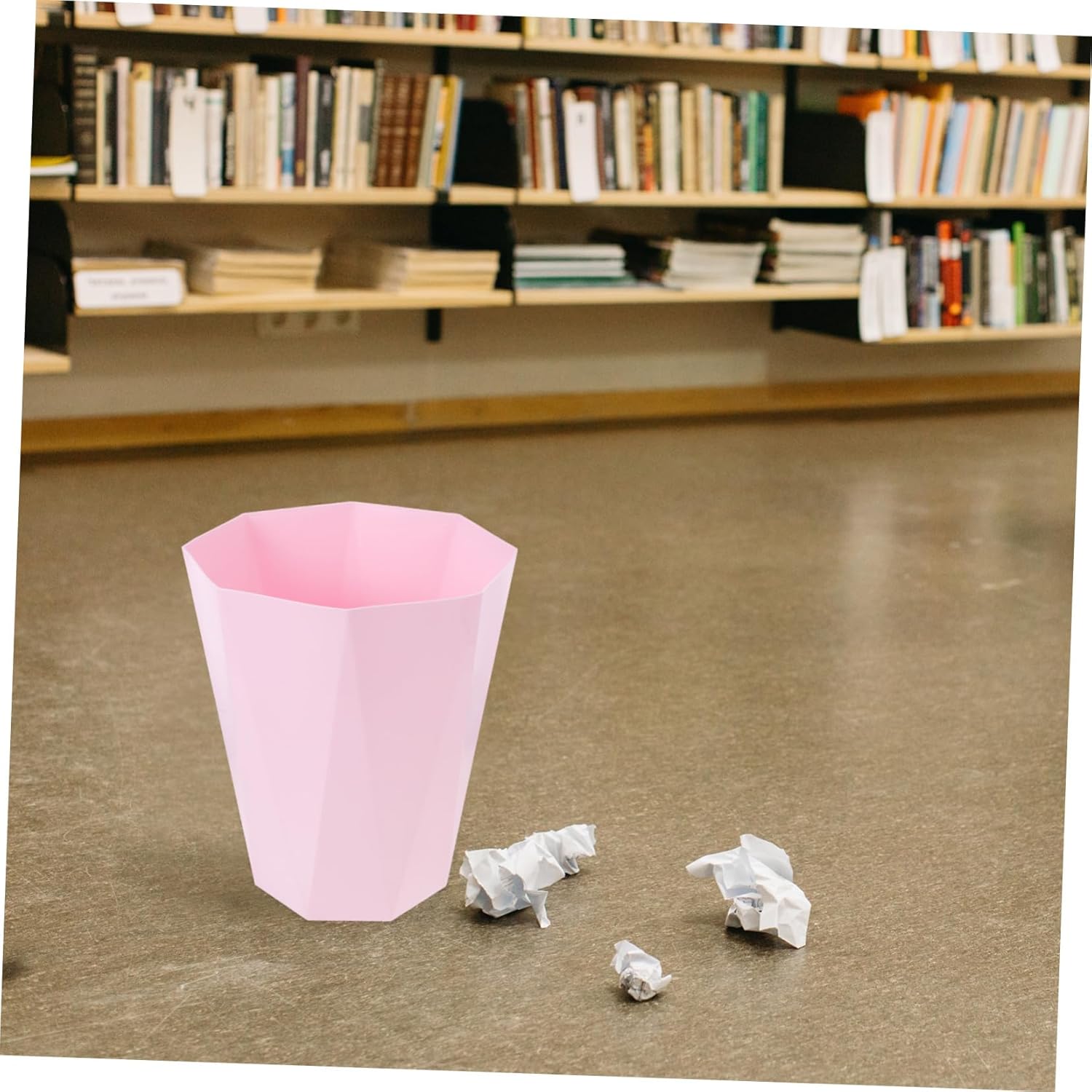 MAGICLULU 1pc Kids Room Trash Can - Simple Pink Dried Flower Bucket