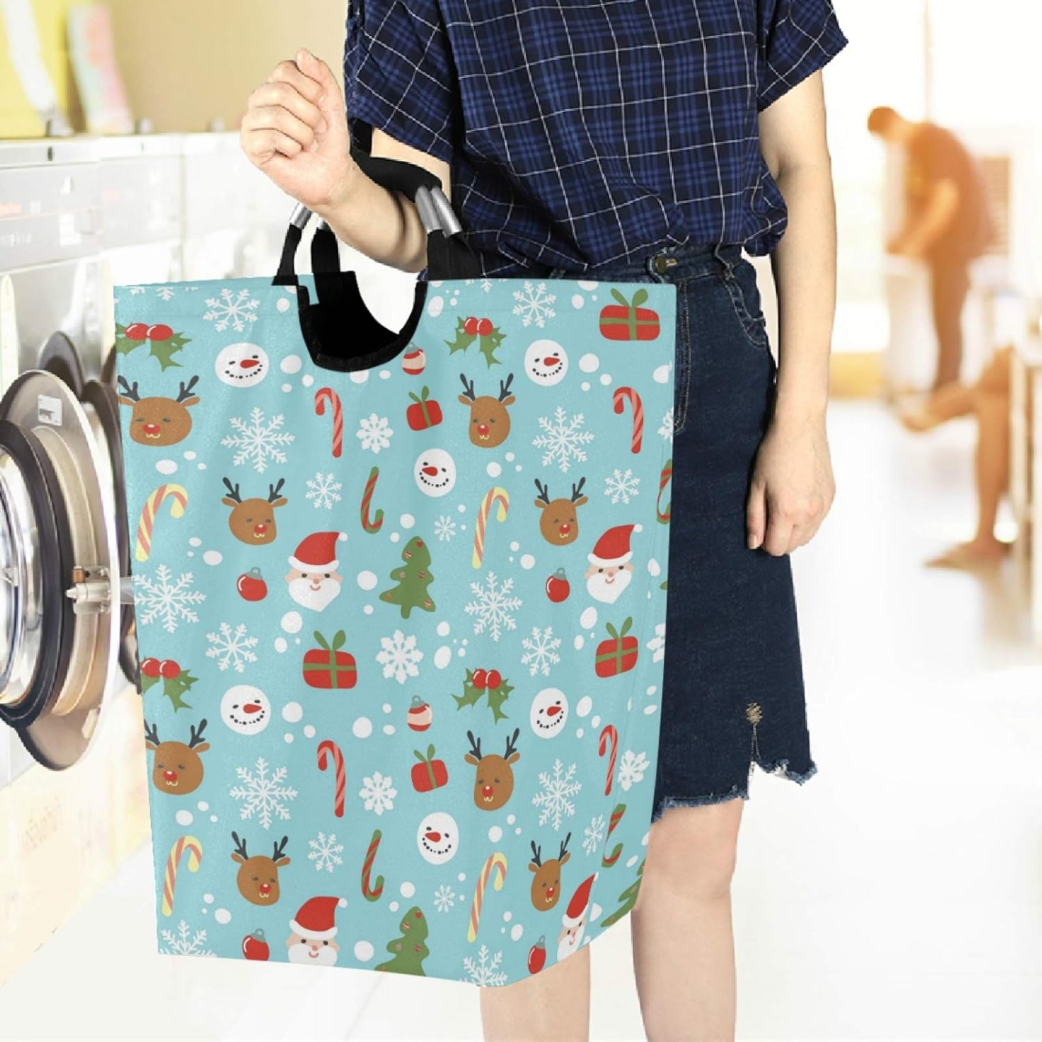 visesunny Foldable Laundry Basket with Handle