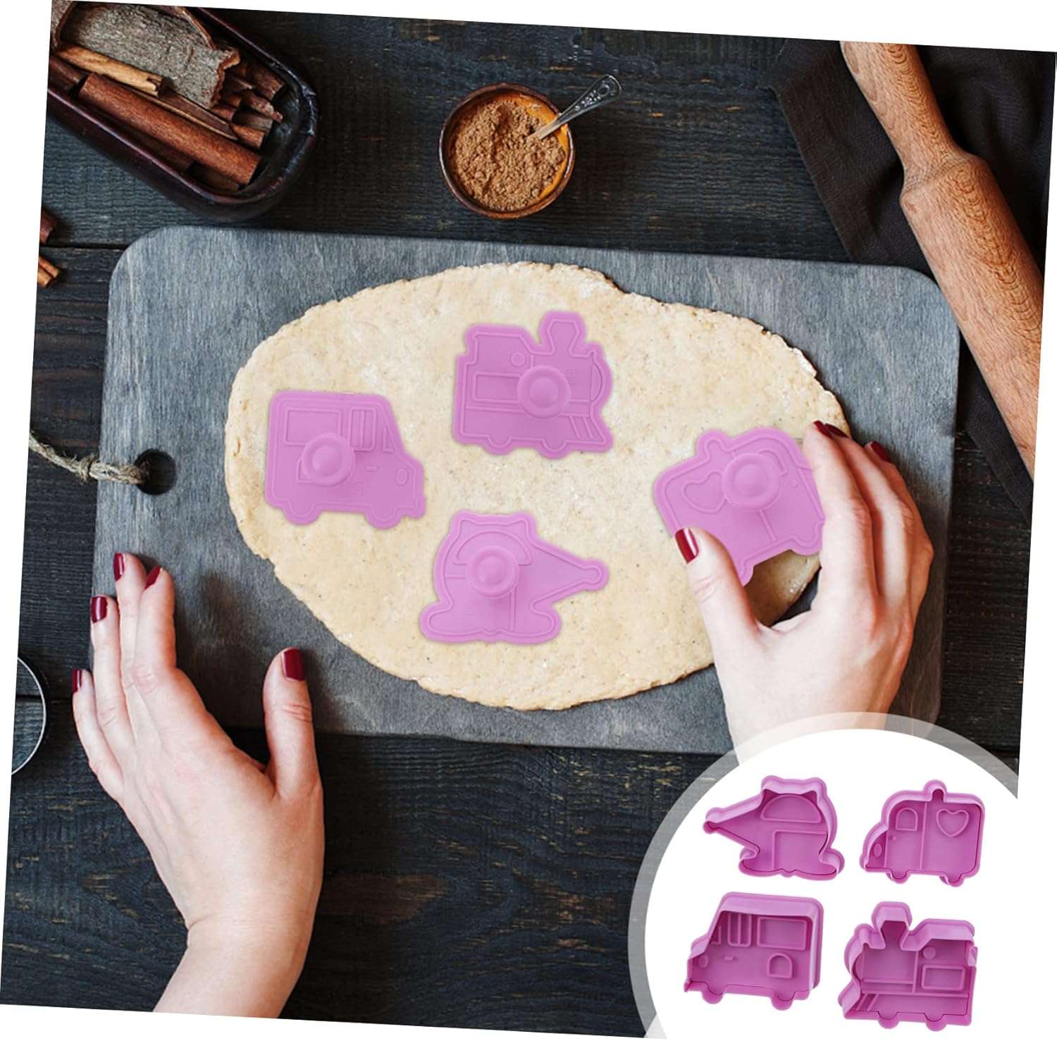 Hemoton 12pcs Car Biscuit Baking Mold Set