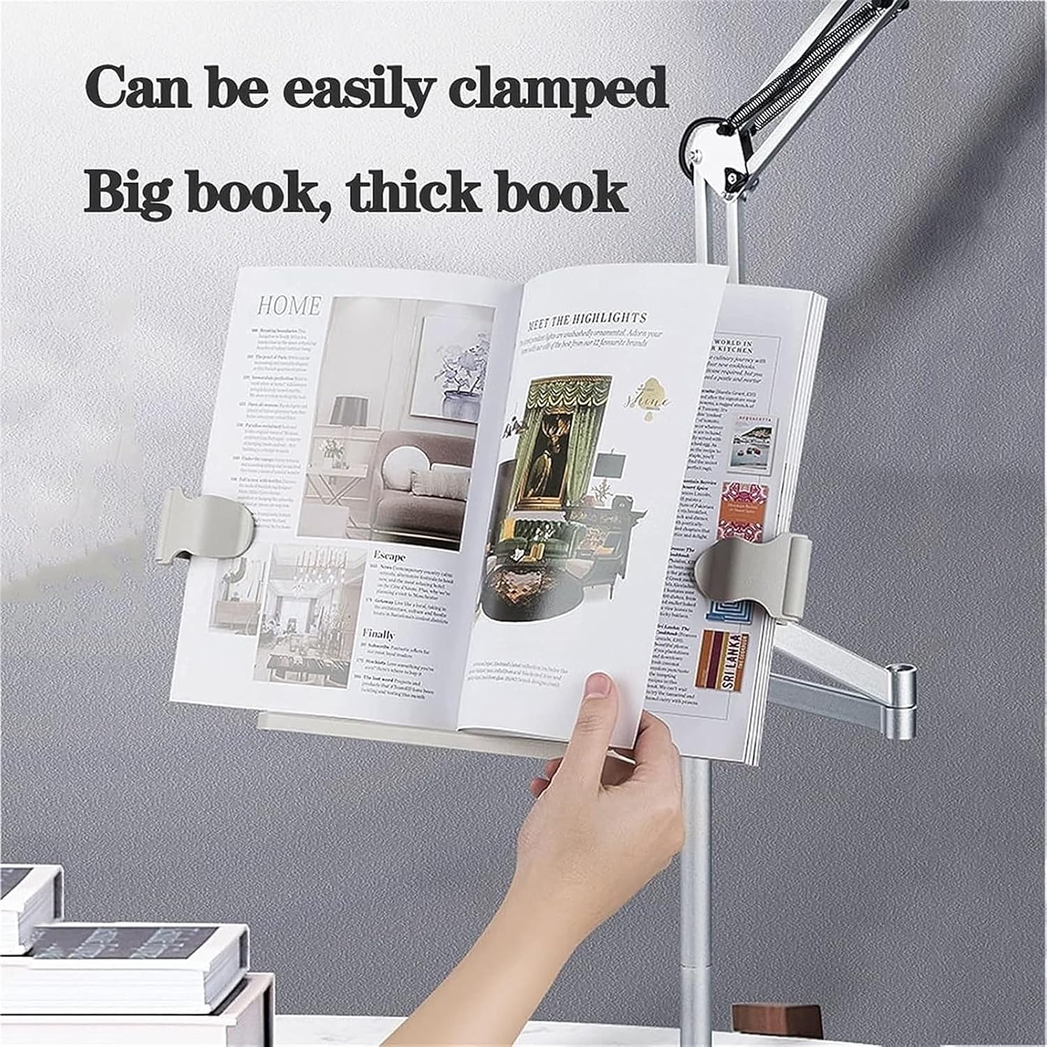 Adjustable Tablet Floor Stand for Bed and Kitchen Use