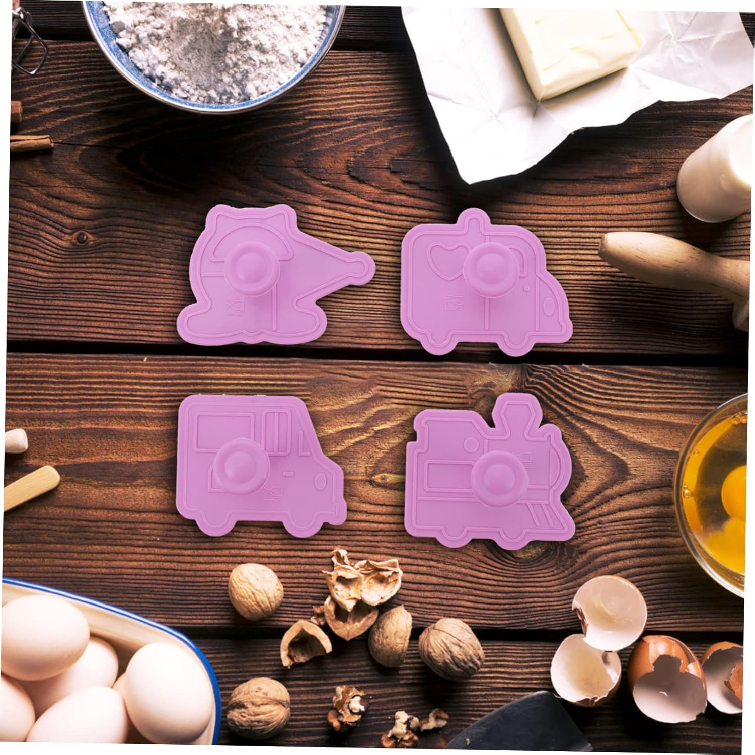 NOLITOY 12pcs Cartoon Biscuit Mold Baking Set