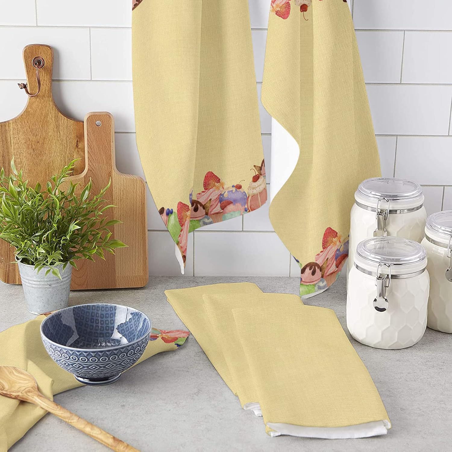 Strawberry Cherry Chocolate Dish Towels Set of 2 18x28 Inches