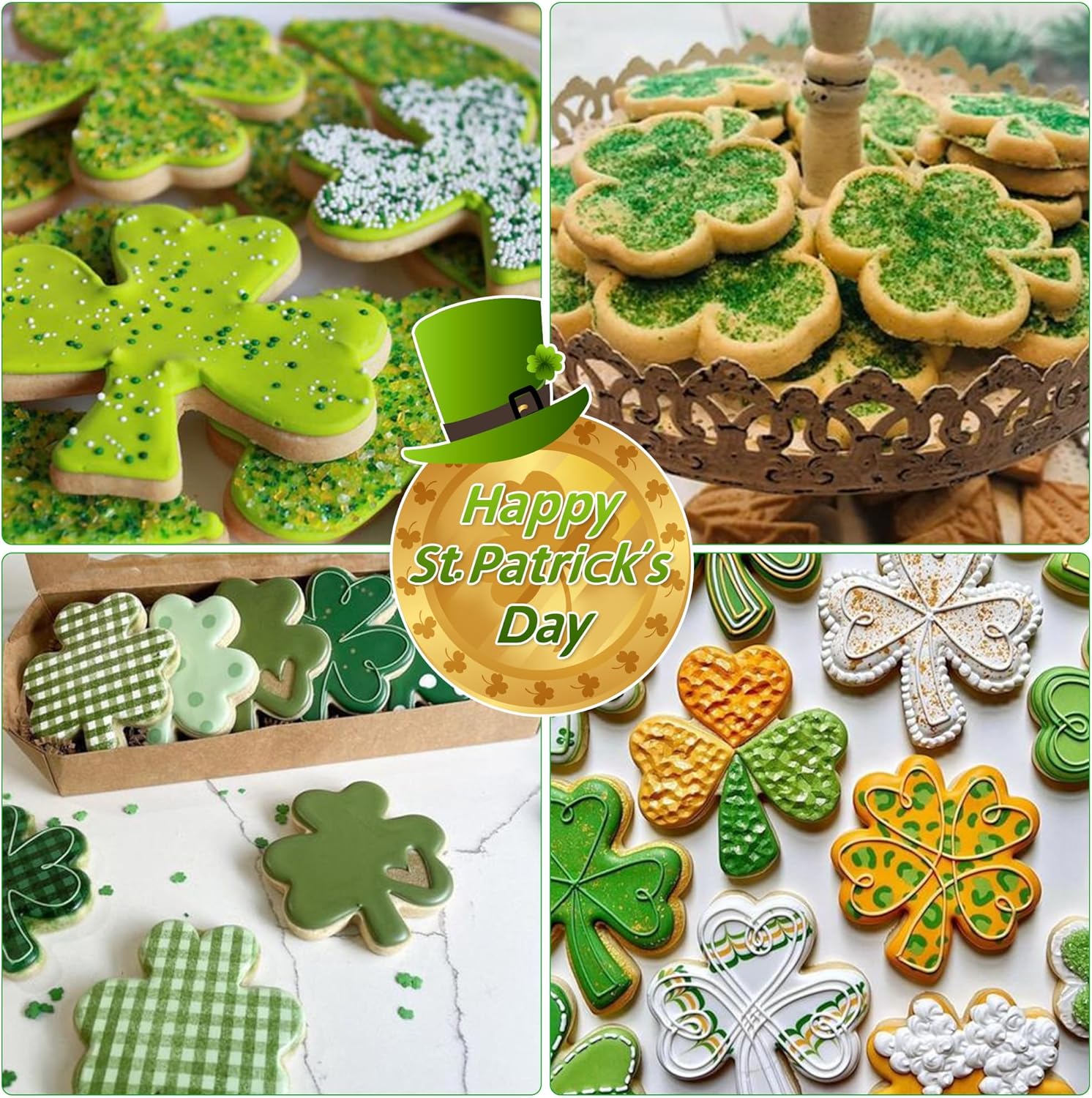 St Patricks Day Clover Cookie Cutter Set