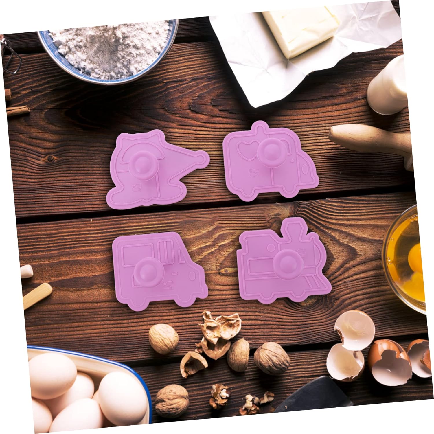 Hemoton 12pcs Car Biscuit Baking Mold Set